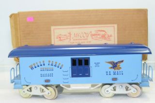 Mccoy Standard Gauge Blue Wells Fargo Express Baggage Mail Car 1966