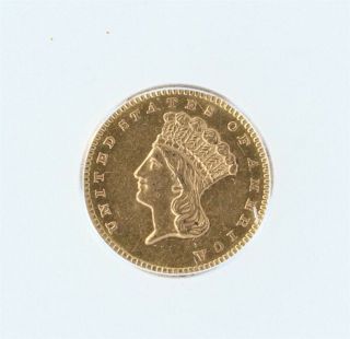 1860 - S Indian Princess Gold Dollar Icg Au58 Valued At $1,  450 Low Mintage