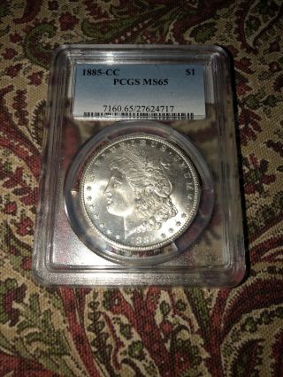 1885 - Cc $1 Pcgs Ms 65 1885 Cc Carson City Morgan Silver Dollar