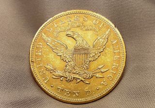 United States 1893 Liberty Head $10 Ten Dollar Gold Eagle Coin Piece