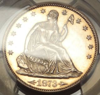 1873 Arrows 50c Pcgs Pr 58 Proof Pf Seated Liberty Half Dollar Type Coin