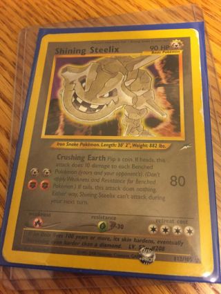 Pokemon Shining Steelix 112/105 Neo Destiny Triple Star Lightly Played Lp 3