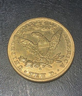 1886 S $10 Liberty Head Eagle United States GOLD Coin 2