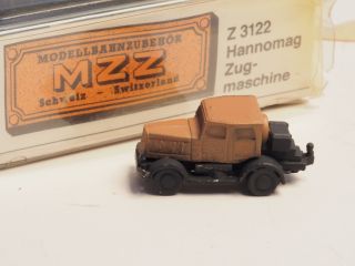 Mzz Z - Scale 3122 Hannomag Zugmaschine Truck For Train Transport In Metal