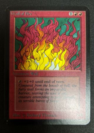 Nm/m Alpha Wall Of Fire Mtg 1993 First Limited Edition