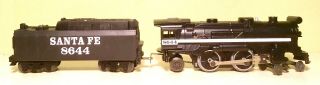 Lionel 8644 Steam 4 - 4 - 2 Locomotive And Santa Fe Tender