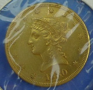 1880 - S United States Gold Liberty Head $10 Dollar Eagle Coin