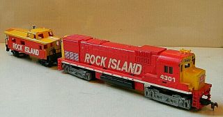 Tyco Diesel Locomotive Rock Island Road 4301 Runs & Light & A Caboose Ho