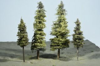 Professionally Made Model Fir Trees,  8 - 10 " High,  N - Ho - O - S,  Priority