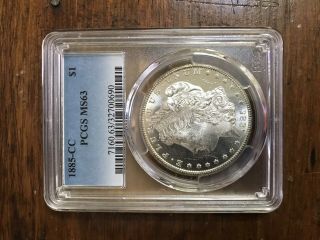 1885 - Cc Morgan Silver Dollar Pcgs Ms63,  Coin
