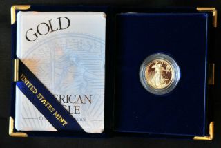 1999 Us One - Quarter Oz.  Proof American Eagle Gold Bullion Coin