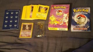Pokemon Base Set Zap Theme Deck Complete With Mewtwo.  Box Possibly Shadowless