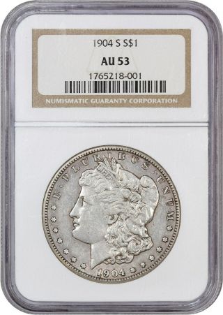 1904 - S $1 Ngc Au53 - Key Date S - Morgan Dollar - Morgan Silver Dollar