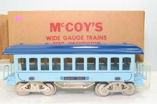 Mccoy Standard Gauge Blue Coach Passenger Car Margaret Frances 1968 11 - 26