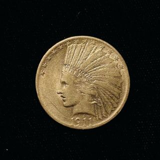 1911 Indian Head Gold Eagle $10 Coin - Ef