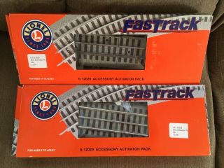 Set Of Two Lionel Fastrack Accessory Activator Packs 6 - 12029 O Gauge