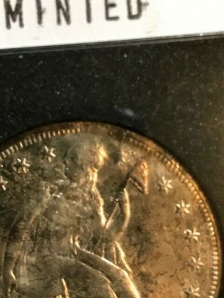 1870 - Cc Seated Liberty Silver Dollar Toning,  Repaired