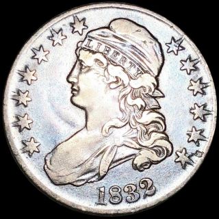 1832 Capped Bust Half Dollar About Uncirculated Philadelphia 50c Silver Coin Nr