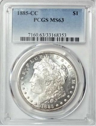 1885 Cc Morgan Silver Dollar Pcgs Ms63 Ms 63 Lower Mintage