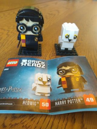 Barely Lego 41615 Harry Potter & Hedwig Brickheadz 49 & 50 Complete Set