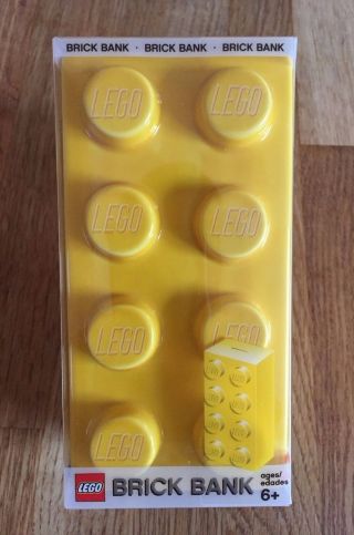 Lego Large Yellow Ceramic 8 Brick Money Box X 2
