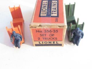 Lionel Post - War - 356 - 35 Set Of 2 Baggage Carts - Boxed - Exc - - H49