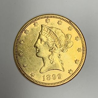 1899 - S $10 Liberty Head Eagle Gold Coin - Ungraded.