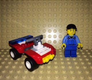 Lego Four Wheeler & Policeman Mini Figure Vehicle Car Building Toys Part