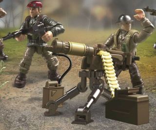 Call Of Duty Cod Mega Fmg15 Legends Allied Soldiers Ww2 Figures 1&4 W/mg & Smg