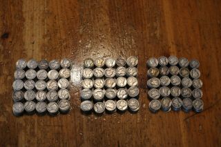 750 Mercury Dimes,  15 Rolls Of 90 Silver,  Not All Junk,  $75 Face Value