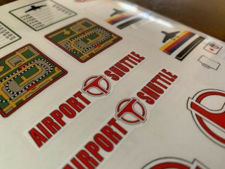 Custom Replacement Vinyl Stickers for Lego 6399 Airport Shuttle - Die Cut 2