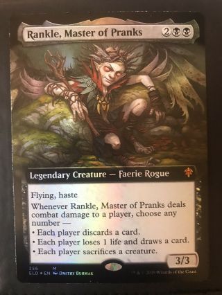 Rankle Master Of Pranks - Extended Art Foil - Mtg Throne Of Eldraine