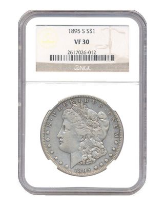 1895 S United States Morgan Silver Dollar $1 Coin Ngc Graded Very Fine Vf 30