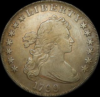 1799 Draped Bust Silver Dollar - Large Eagle - Circulated - Tone