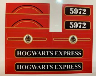 Custom Replacement Vinyl Stickers Lego 4758 10132 Hogwarts Express