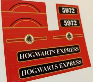 Custom Replacement Vinyl Stickers Lego 4758 10132 Hogwarts Express 2