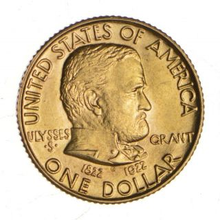 1922 Grant Memorial Commemorative Gold Dollar - No Star - Uncirculated 1823