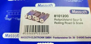 Massoth 8101200 G Scale Rolling Road - Blue Locomotive Rollers W/brass Centers
