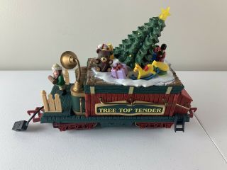 Bright Holiday Express Tree Top Tender 387 Train Animated 384 Christmas