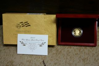 2007 - W First Spouse Gold Proof Coin Abigail Adams 1/2 Ounce.  9999