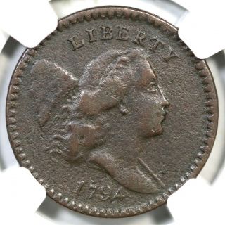 1794 C - 9 R - 2 Ngc Vf Details Liberty Cap Half Cent Coin 1/2c