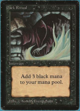 Dark Ritual Beta Heavily Pld Black Common Magic Mtg Card (id 61879) Abugames