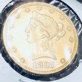 1897 $10 Gold Eagle Bu,  Very - Best Anywhere Liberty Head Wow Coin