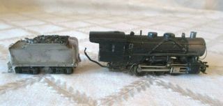 Vintage Tt Scale - Brass - 0 - 6 - 0 - Steam Locomotive & Metal Tender - Train