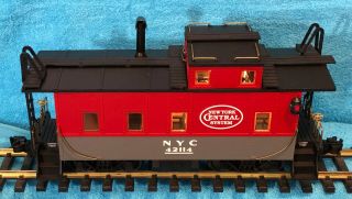 Aristo - Craft G - Scale 42114 York Central NYC Long Steel Caboose Metal Wheels 2