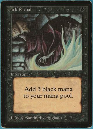 Dark Ritual Beta Heavily Pld Black Common Magic Mtg Card (id 61876) Abugames