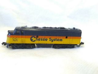 Bachmann N Scale Chessie System Diesel Locomotive C&o 7071
