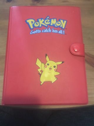 Pokemon Vintage Red Pikachu Card Album Binder - 4 Pocket