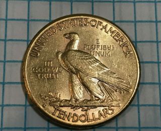 1910 - D Indian Head Eagle US American $10 Ten Dollar Gold Coin 2