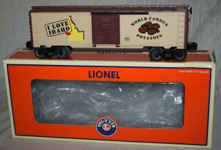 Lionel No.  6 - 29929 I Love Idaho Boxcar - O Gauge - World Famous Potatoes